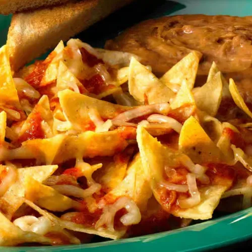 Chilaquiles Plate - Tortilla Chips in Red Salsa